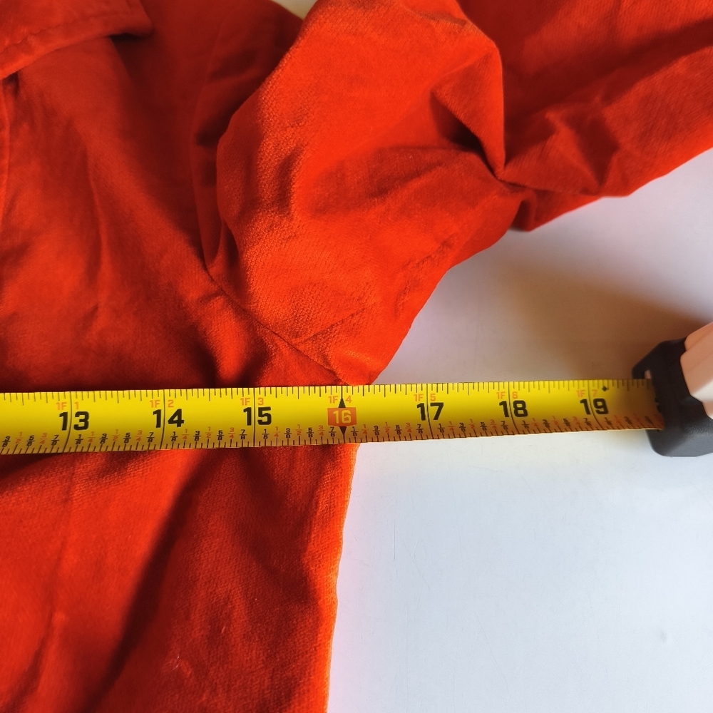 Talbots Cotton Velvet 3-Button Blazer sz 4 Burnt Orange Fall Preppy Academia - Picture 7 of 9